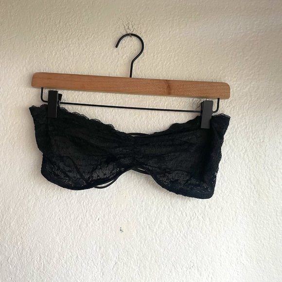 Free People Other - Free People Intimately Black Lace Strapless Bra Bandeau
